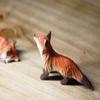 Handmade Solid Wood Fox Carving Ornament view 2