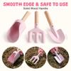 ROBOTIME Kids Gardening Set, 17PCS Kids Gardening Tools for Girls, Toddler Gardening Set with Hat, Apron, Gloves, Watering Can & Tool Bag  Outdoor Garden Toy Kit (Pink) view 3