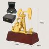 Electric Metal Oil Well Pump Jack Model, Industrial Desk Decor Golden Plated Finish & Red Wood Base,Science Eductional for Teens view 4