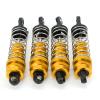 4Pcs RC Shock Absorber Set, 80mm/3.1in Length 16mm/0.6in Diameter 72mm/2.8in Hole to Hole Metal Shock Absorber Damper Accessories forMNG 500 BRABUSs (Golden) view 1