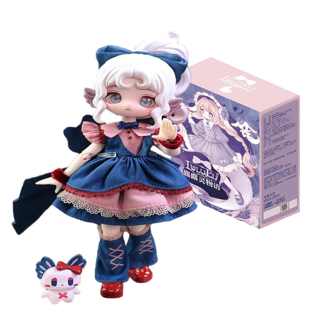 1/12 BJD Dolls Blind Box for Girls Surprise Gifts,Kawaii The Lulu Elf Story BJD Dolls Series Collectable Action Figure Posable Dress Up BJD Doll(Dark Blue)