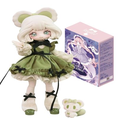1/12 BJD Dolls Blind Box for Girls Surprise Gifts,Kawaii The Lulu Elf Story BJD Dolls Series Collectable Action Figure Posable Dress Up BJD Doll(Green)