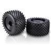 155mm Rubber RC Tire with 82mm Hub Wheel, 2PCS Rc Vehicle Wheel Tire Accessories Upgrade Parts for 1/8 Truck Racing Car view 1