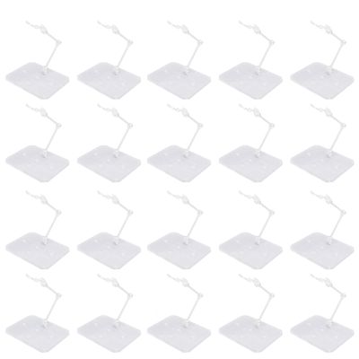 equlup Action Figure Stand, 20Sets 3.7 x 3.0in Acrylic High Stability Figure Showing Holder Base Model Display Stand Collectible Display Storage for 6inch Different Action