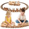 Woodemon Personalized Wooden Alphabet Train, Custom Magnetic Name Puzzle Educational Toy for Toddlers Ages 2-5, Birthday Christ mas Gifts view 1