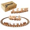 Woodemon Personalized Wooden Alphabet Train, Custom Magnetic Name Puzzle Educational Toy for Toddlers Ages 2-5, Birthday Christ mas Gifts view 2