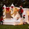 12FTx8.5FT Oxford Bounce House Medium to Large White Bounce House Inflatable Castle with Slide and Ball Pool Suitable for Active Kids The Perfect Product for Party/Festival Decoration and Photography view 2