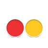 100 Pieces Two Color Counters Math Manipulatives for Kids Learning, Bingo Chips Classroom Supplies with Storage Bucket (Red/Yellow, 1 inch)- Red Yellow view 2