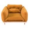 1: 12 Dollhouse Armchair Scene Decoration Dollhouse Accessory Realistic Living Room Decor Modern Mini Sofa Model Collection, Orange view 1