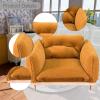 1: 12 Dollhouse Armchair Scene Decoration Dollhouse Accessory Realistic Living Room Decor Modern Mini Sofa Model Collection, Orange view 2