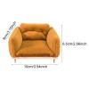 1: 12 Dollhouse Armchair Scene Decoration Dollhouse Accessory Realistic Living Room Decor Modern Mini Sofa Model Collection, Orange view 3