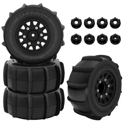 1/10 RC Paddle Tires, 12mm & 14mm Hex RC Wheels and Tires, Snow Tires, Desert Tires for 1/10 Arrma Senton TRAXXAS Slash