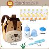 10 Pcs Reborn Baby Doll Diaper Bag Accessories Set for 17-22 Inch Baby Dolls with Diaper Backpack Feeding Set Blue Pacifier Bottle Comb Newborn Girl & Boy view 2