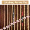 26x33FT / 8x10(M), Climbing Frame Net for Kids, Rock Ladder Wall Hammock Tree House Playset Swingset, (Rope Dia 1cm) view 3