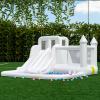 12.5FTx10.6FT Oxford White Bounce House, Kids Inflatable Castle with Slide and Ball Pool, Medium to Large Inflatable Bounce House,Can Be Used Indoors or Outdoors Wet and Dry Use Multi-Functional Toy view 1