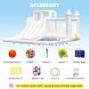12.5FTx10.6FT Oxford White Bounce House, Kids Inflatable Castle with Slide and Ball Pool, Medium to Large Inflatable Bounce House,Can Be Used Indoors or Outdoors Wet and Dry Use Multi-Functional Toy view 3