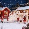 12.5FTx10.6FT Oxford White Bounce House, Kids Inflatable Castle with Slide and Ball Pool, Medium to Large Inflatable Bounce House,Can Be Used Indoors or Outdoors Wet and Dry Use Multi-Functional Toy view 4