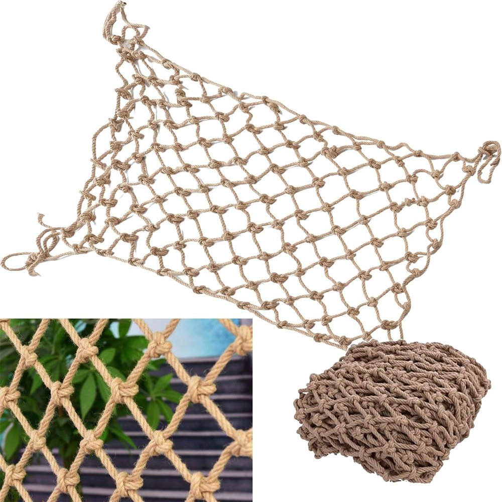 30x33FT / 9x10(M), Climbing Frame Net for Kids, Rock Ladder Wall Hammock Tree House Playset Swingset, (Rope Dia 1cm)