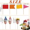 100pcs Custom Toothpick Flags for Food Personalized Cupcake Toppers with Picture Logo Text Customized Food Labels for Party Sandwich Hamburger Dessert Fruit,Cupcake Cutouts view 2