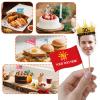 100pcs Custom Toothpick Flags for Food Personalized Cupcake Toppers with Picture Logo Text Customized Food Labels for Party Sandwich Hamburger Dessert Fruit,Cupcake Cutouts view 4