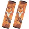 Car Seat Belt Covers 2 Piecing Soft Car Safety Seat Belt Strap Shoulder Pad for Women Men Kids M Leafs Pattern Fox Harvest Pumpkin view 2