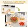 BIERUM Play Kitchen - Kids Kitchen Playset with Realistic Lights & Sounds, 28 Pcs Toy Food & Cookware Accessories, Plenty of Play Features, Idea Gift for Boys and Girls Ages 3+ view 2