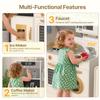 BIERUM Play Kitchen - Kids Kitchen Playset with Realistic Lights & Sounds, 28 Pcs Toy Food & Cookware Accessories, Plenty of Play Features, Idea Gift for Boys and Girls Ages 3+ view 4