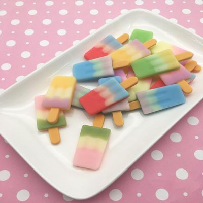 Big Multicolor Super Realistic Pastel Ice Cream Cabochons, Kawaii Decoden Ice Cream, Ice Cream Cabs, Popsicle Cabochons rdnqu (3 Pieces)