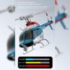 C138PRO 1/33 206 RC Helicopter for Adults, 2.4G 6CH Flybarless Single-Rotor Remote Control Helicopter with One-Touch Inverted Flight, RC Aircraft Model Toy Gift -RTF view 4