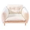 1: 12 Dollhouse Armchair Scene Decoration Dollhouse Accessory Realistic Living Room Decor Modern Mini Sofa Model Collection, White view 1