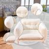 1: 12 Dollhouse Armchair Scene Decoration Dollhouse Accessory Realistic Living Room Decor Modern Mini Sofa Model Collection, White view 2