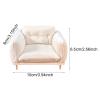 1: 12 Dollhouse Armchair Scene Decoration Dollhouse Accessory Realistic Living Room Decor Modern Mini Sofa Model Collection, White view 3