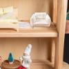 1: 12 Dollhouse Armchair Scene Decoration Dollhouse Accessory Realistic Living Room Decor Modern Mini Sofa Model Collection, White view 4