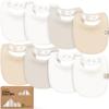 8-Pack Organic Baby Bibs for Boys, Girls - Soft Cotton Drooling and Teething Bibs for Baby Girl & Boy, Extra Absorbent, Easy to Clean & Put On for Toddler, Newborn, Infant 0-24 Months (Pure) view 1