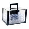 DYNWAVE Chip Case Storage Box Sports Games Accessories Holds 600Pcs Acrylic Portable Clear Dustproof Display Cabinet Chip Organizer, with 6pcs 40mm Trays view 1
