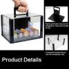 DYNWAVE Chip Case Storage Box Sports Games Accessories Holds 600Pcs Acrylic Portable Clear Dustproof Display Cabinet Chip Organizer, with 6pcs 40mm Trays view 3