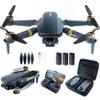 4K Drones with Camera for Adults: 2650ft Long-Range Foldable Quadcopter, 60+ Min Flight, Brushless Motor, Auto Hover & Follow Me (3 Batteries) view 1