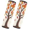 Car Seat Belt Pads Covers 2 Piecing Soft Child Safety Seat Shoulder Strap Cover for Adults Child Kids M Thanksgiving Holiday Autumn Tree Leaves view 2
