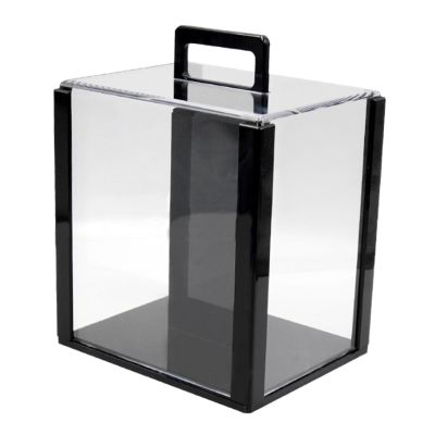 Menolana Acrylic Chip Case Container Organizer 1000 Chips Capacity Chip Carrier Carry Case for Commercial Activities Casual Game Night, Empty Case