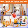 16.4 Ft Flexible Race Track for Kids Outdoor Toys Portable DIY Roll-Up Flex Race Car Track Compatible with Diecast 1/64th Cars Valentines Gifts Easter Basket Stuffers for Kids Boys Girls Ages 3+ view 4