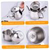 Hbbgdiy Kids Tea Set Stainless Steel 330ml Long Spout Teapot with Filter Screen and 4 x 70ml Cups Portable Travel Tea Set for Children Camping Home. view 2