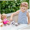 Hbbgdiy Kids Tea Set Stainless Steel 330ml Long Spout Teapot with Filter Screen and 4 x 70ml Cups Portable Travel Tea Set for Children Camping Home. view 3