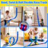 Flex Tracks 16.4 Ft Flexible Race Track for Kids Portable DIY Roll-Up Race Car Track Compatible with Diecast 1/64th Cars Valentines Gifts Easter Basket Stuffers for Kids for Boys Girls Ages 3+ view 4