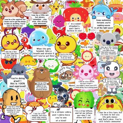 1000 PCS Teacher Classroom Motivational Stickers for Kids, 250 Designs Cute Animal & Food Pun Stickers, Positive Affirmation Vinyl Stickers, Must-Have Essentials for Elementary Teachers, 2 Styles