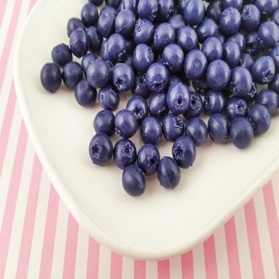 3D Miniature Larger Size Blueberry Cabochons, Flexible Silicon Cabochons rdnqu (10 Pieces)