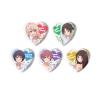 TV Anime "My Cute Can't Go Through Kuroiwa Medaka" 01 His Shirt Ver. [Illustration] Heart Shaped Tin Badges Box of 5 view 1
