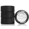1/14 RC On-Road Drift Wheel Tires 2.36in OD Tamiya M-Chassis Tread Tyres w/Foam 12mm Hex Fit for Tamiya M08/05/06 MF-01X 1/14 Hyper 14303 14304 14210 (White1) view 1
