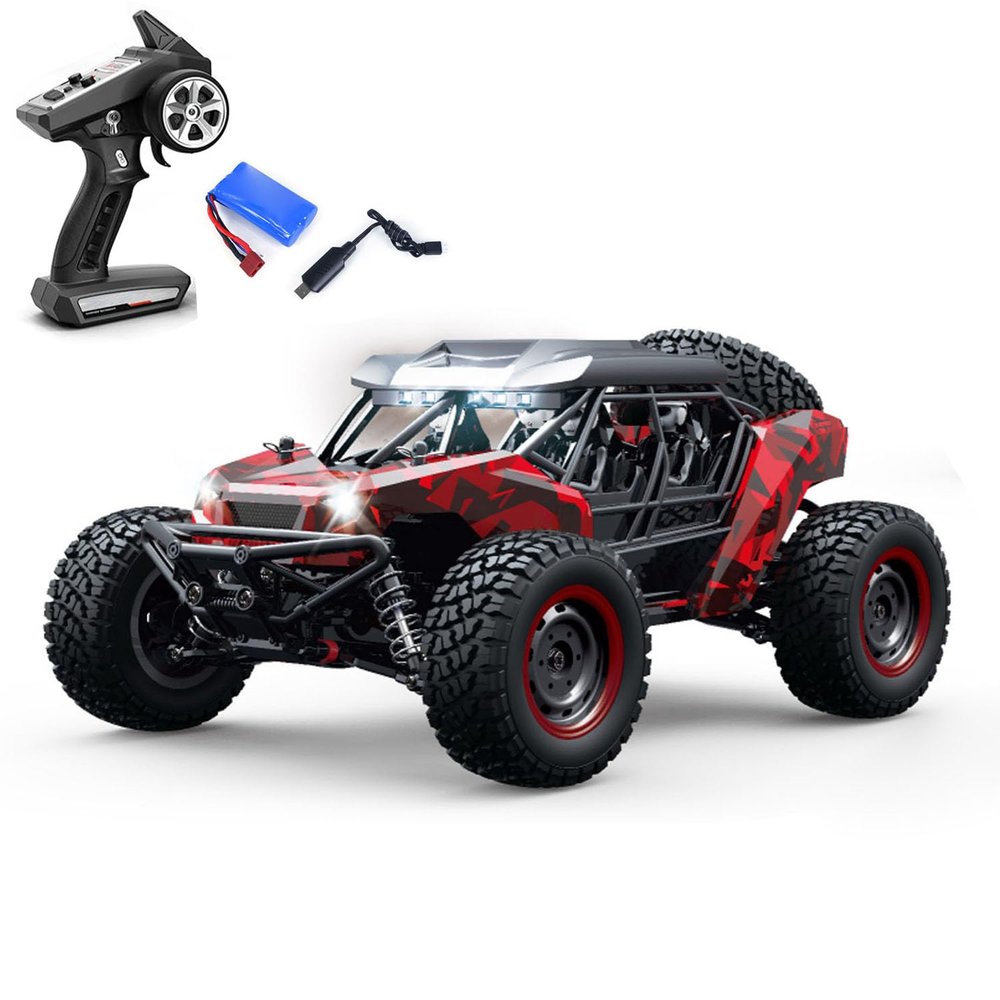 TOUCAN RC HOBBY US in Stock 16106 1/16 Remote Control Off-Road Car AWD RC Electric Desert Truck Light System Charging Protection RC390 Motor 30A ESC for Ages 14+