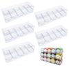 Jorzer Poker Chip Case, Clear Plastic Poker Chip Tray with Lid, 5Pcs Multi-Use Storage Display Case for Gambling, Parties or Home. view 1