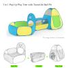 3 in 1 Kids Play Tent with Tunnel & Ball Pit,Pop Up Indoor/Outdoor Playhouse for Boys and Girls,Crawling Tunnel Toy with Fun Toss It Game Zone,Easy Setup Foldable Carry Bag (Balls Not Included) view 2